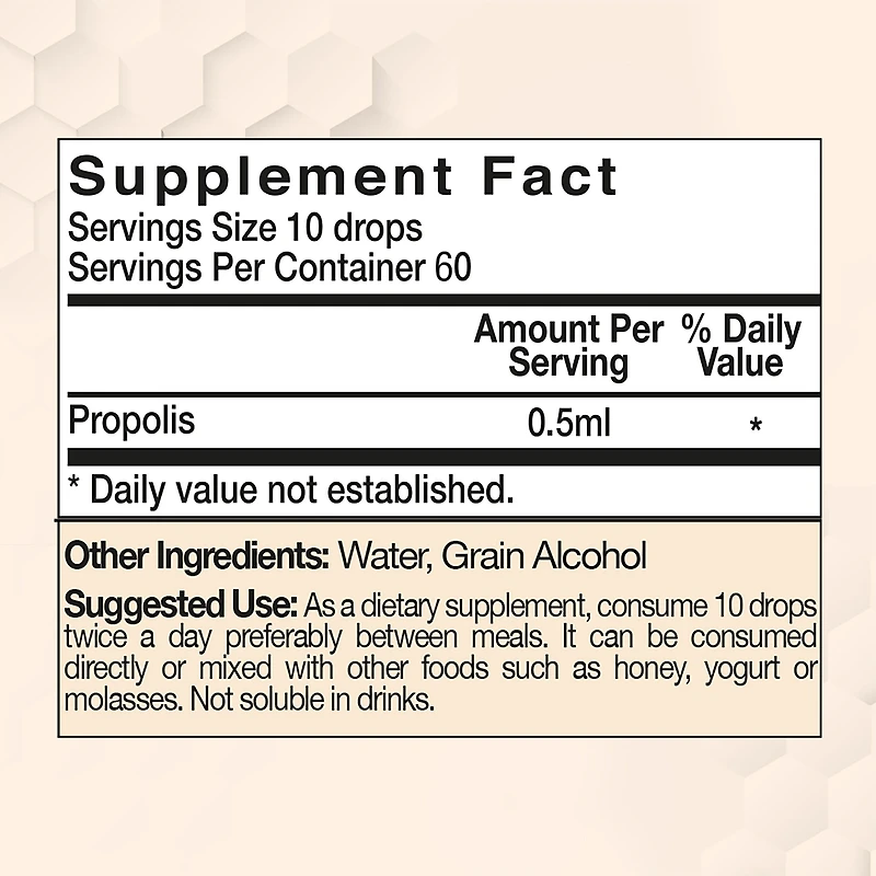 Propolis: 30% Pure Propolis Extract - 1 oz. (50 Servings)