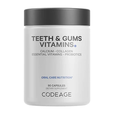 Teeth & Gums Vitamins - Daily Multivitamins & Minerals + Collagen - 90 Capsules (90 Servings)