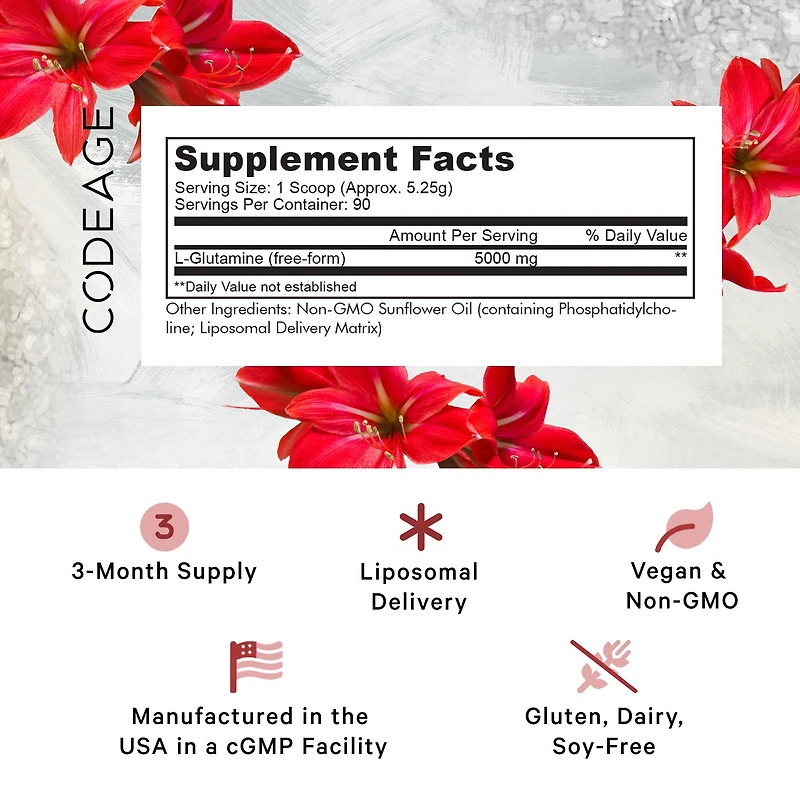 Liposomal L-Glutamine Powder - Unflavored (90 Servings)