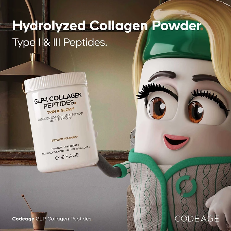 GLP-1 Collagen Peptides - Unflavored - 10.58 oz (30 Servings)