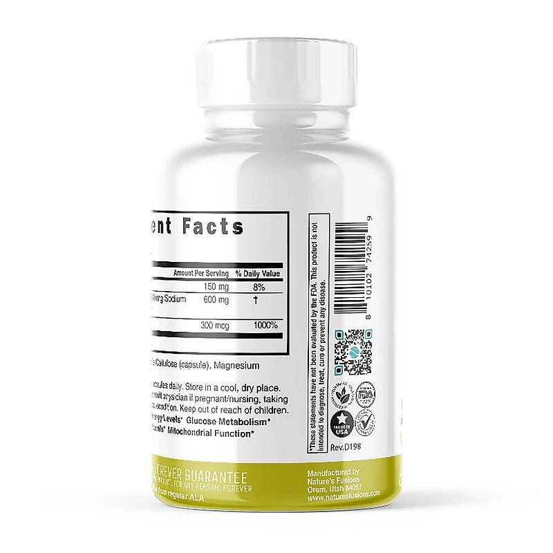R Lipoic Acid Plus 600mg - 60 Vegan Capsules (30 Servings)