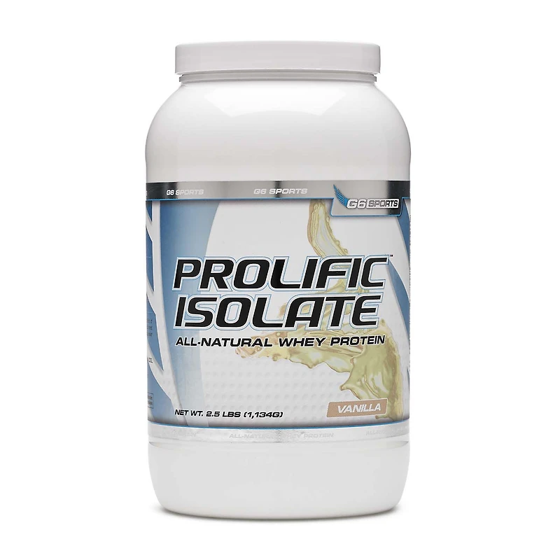 G6 Sports Prolific Isolate - Vanilla (40 Servings) 3 lbs.