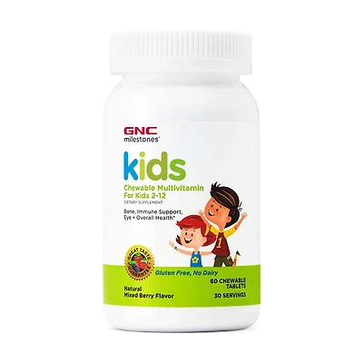Kids Chewable Multivitamin For Kids 2-12 - 60 Chewable Tablets (30 Servings)