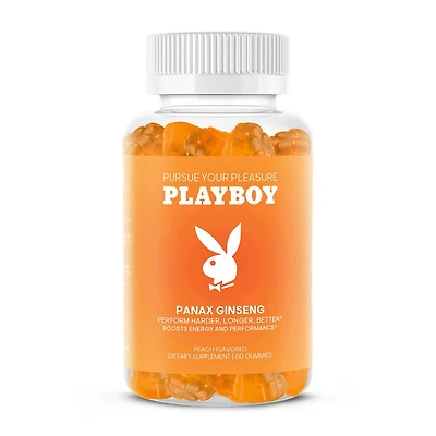 Playboy: Panax Ginseng - Peach - 60 Gummies (30 Servings)