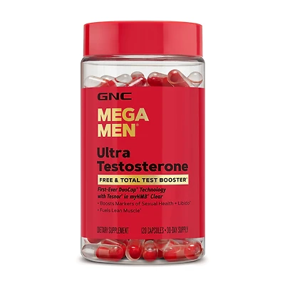 GNC Mega Men Ultra Testosterone Booster - 120 Capsules (30 Servings)