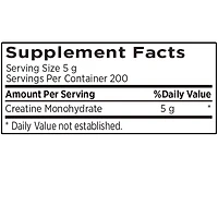 Creatine Monohydrate Ergogenic 5G (200 Servings)
