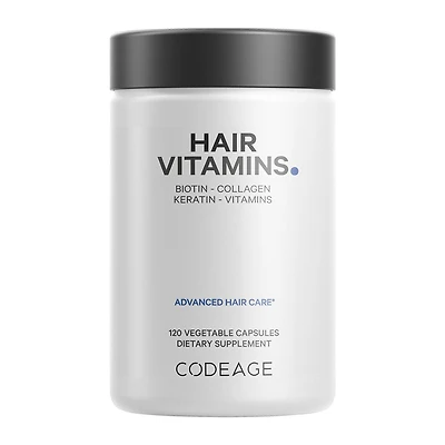 Hair Vitamins - Biotin 10000 mcg - Collagen - Keratin & Multivitamins - 120 Capsules (30 Servings)