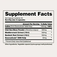 Irish Sea Moss - 60 Capsules (30 Servings)