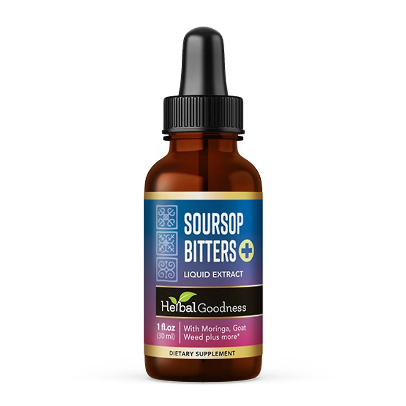 Herbal Goodness Soursop Bitters Liquid Extract - 1 Fl Oz. (24 Servings)