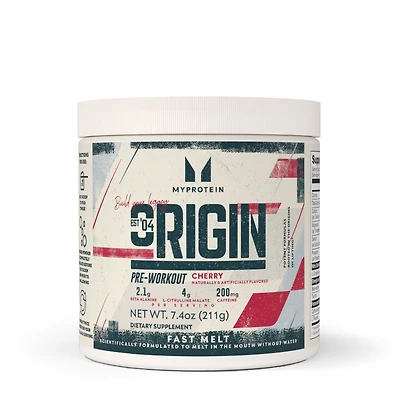 Myprotein Origin Fast Melt Pre-Workout Powder - Cherry (18 Servings)