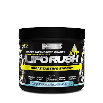 NDS Nutrition Liporush Xtp Healthy - Berry Blue Snow Cone 7.9 Oz. (45 Servings)