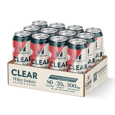 Myprotein Clear Whey Isolate Protein Drink - Tropical Dragonfruit (12 Count)