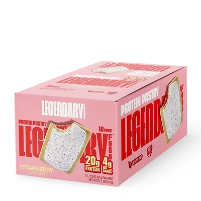 Legendary Foods Tasty Pastry - Strawberry (10 Pastries)