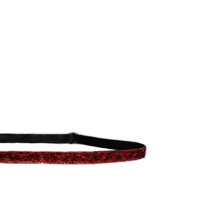 Mavi Bandz Sparkler Adjustable Thin Headband - Red Sparkle 1