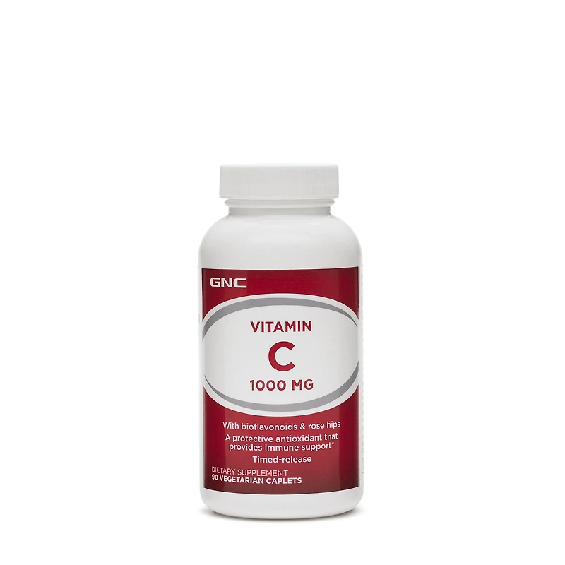 GNC Vitamin C - 1000Mg 90 Vegetarian Caplets (90 Servings)