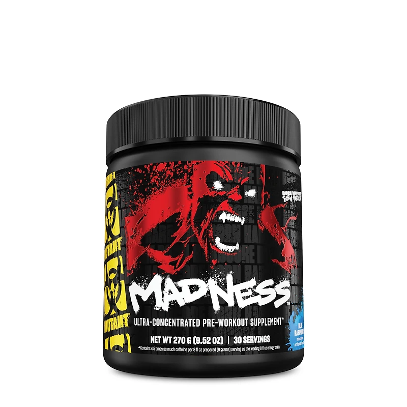 Mutant Madness Pre-Workout - Blue Raspberry (30 Servings)