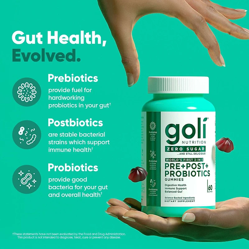 Pre+Post+ Probiotics Gummies - 60 Gummies (20 Servings)