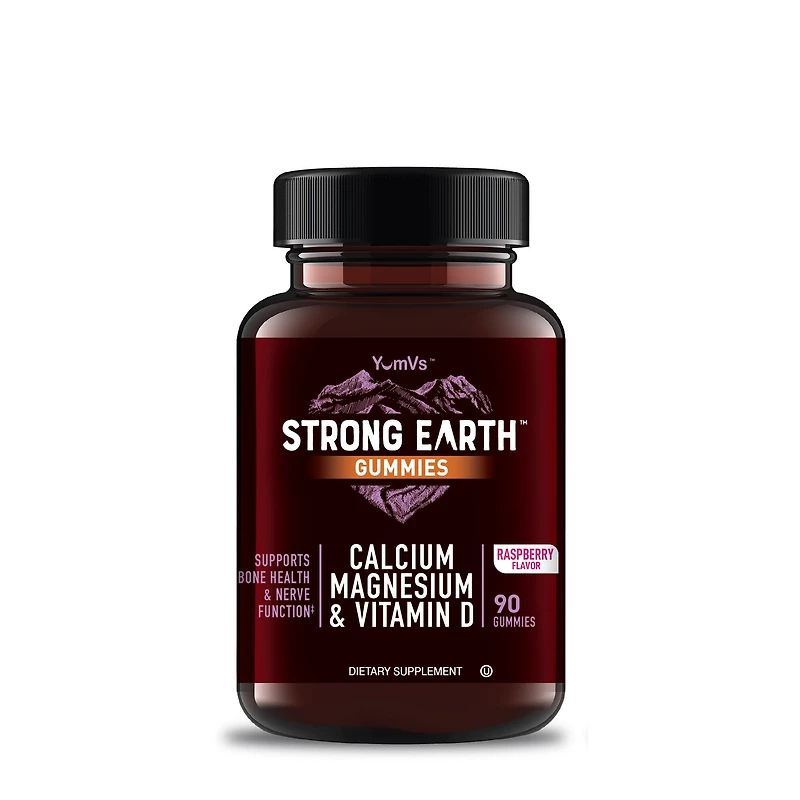 YumVs Calcium Healthy - Magnesium & Vitamin D Raspberry 90 Gummies (30 Servings)