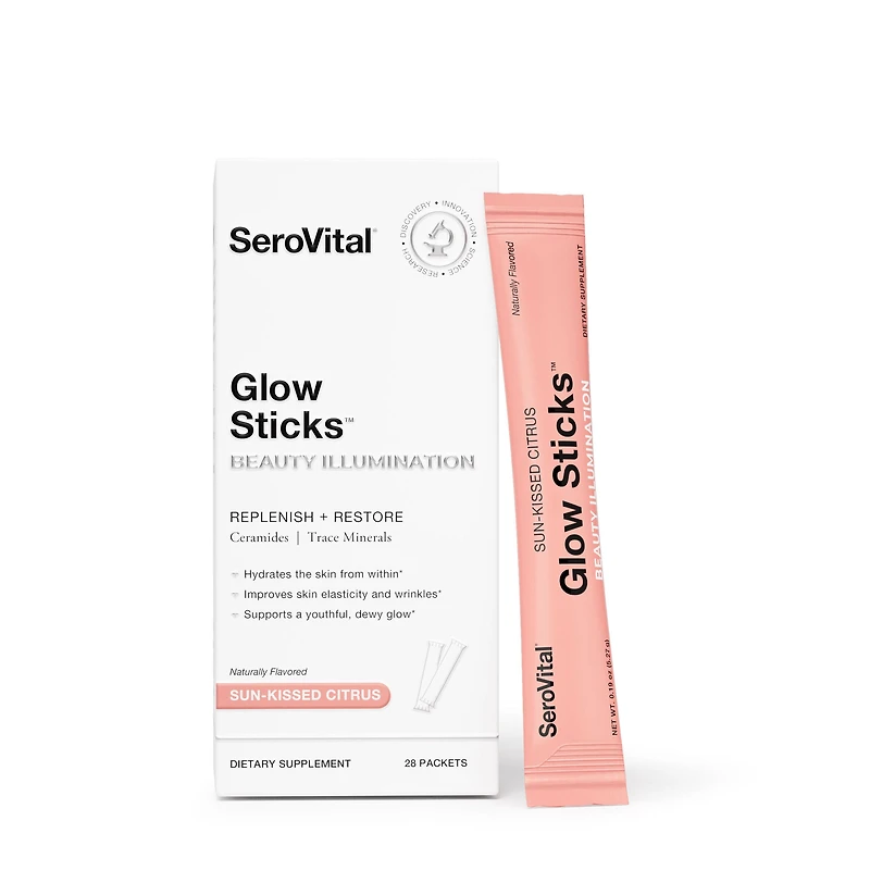 SeroVital Glow Sticks Vitamin C - Sun-Kissed Citrus (28 Packets)
