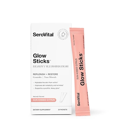 SeroVital Glow Sticks Vitamin C - Sun-Kissed Citrus (28 Packets)