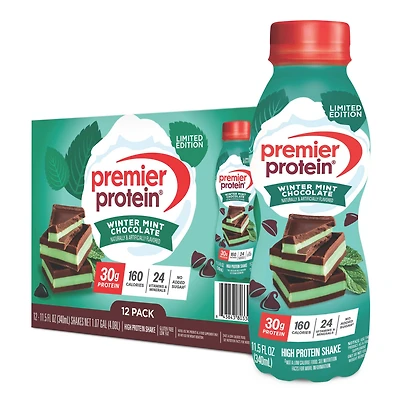 Premier Protein Shake - Winter Mint Chocolate (12 Servings) 12 Pack