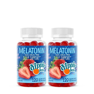 Dippin' Dots Melatonin Gummies - Strawberry Crème Twin Pack (60 Servings Each)