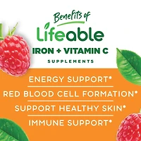 Iron and Vitamin C 20mg - 60 Gummies (30 Servings)