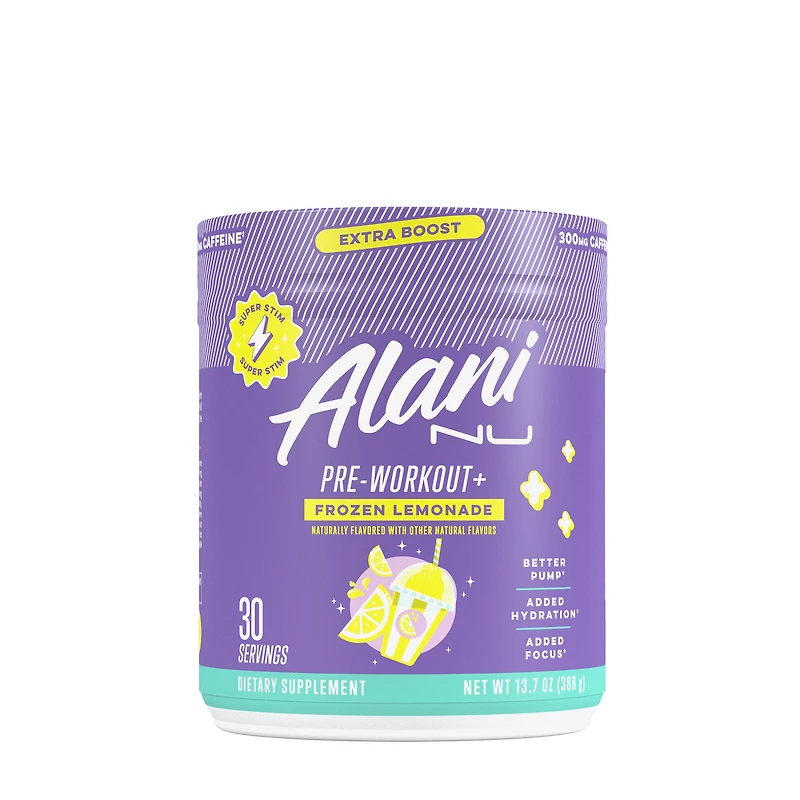 Alani Nu Pre-Workout+ Vegan - Frozen Lemonade (30 Servings)