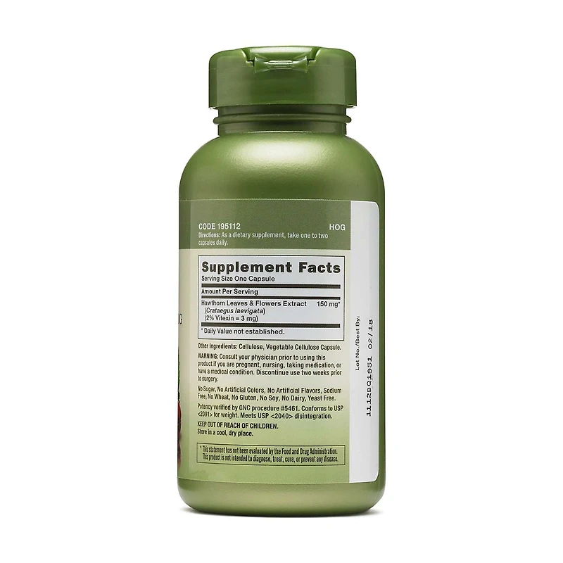 Hawthorn Extract 150mg - 100 Capsules (100 Servings)