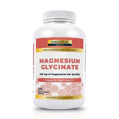 Nature's Lab Gold - Magnesium Glycinate - 120 Capsules (30 Servings)