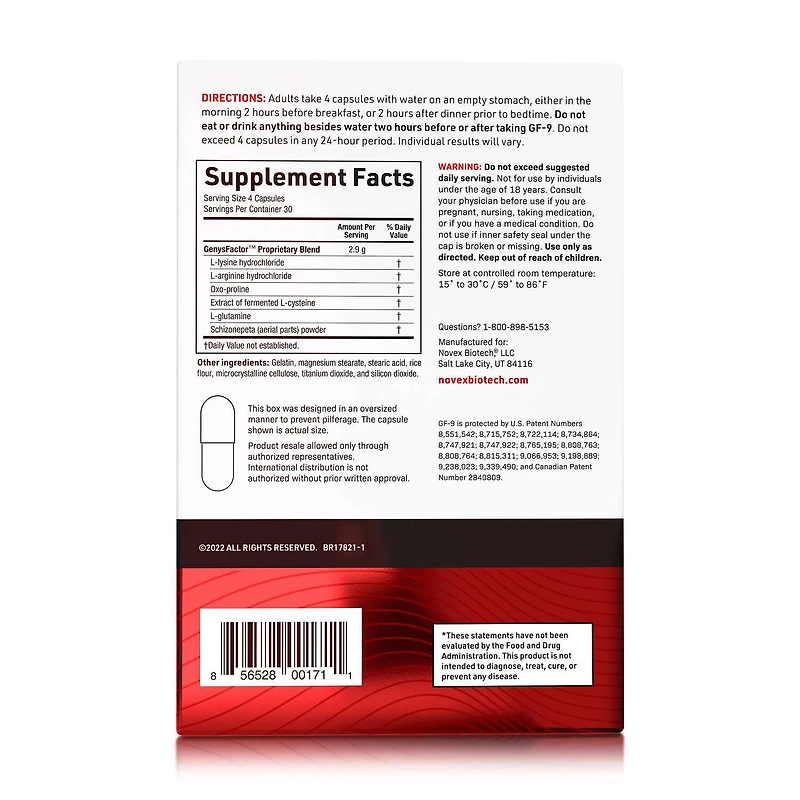 GF-9™ Human Growth Hormone - 120 Capsules (30 Servings)