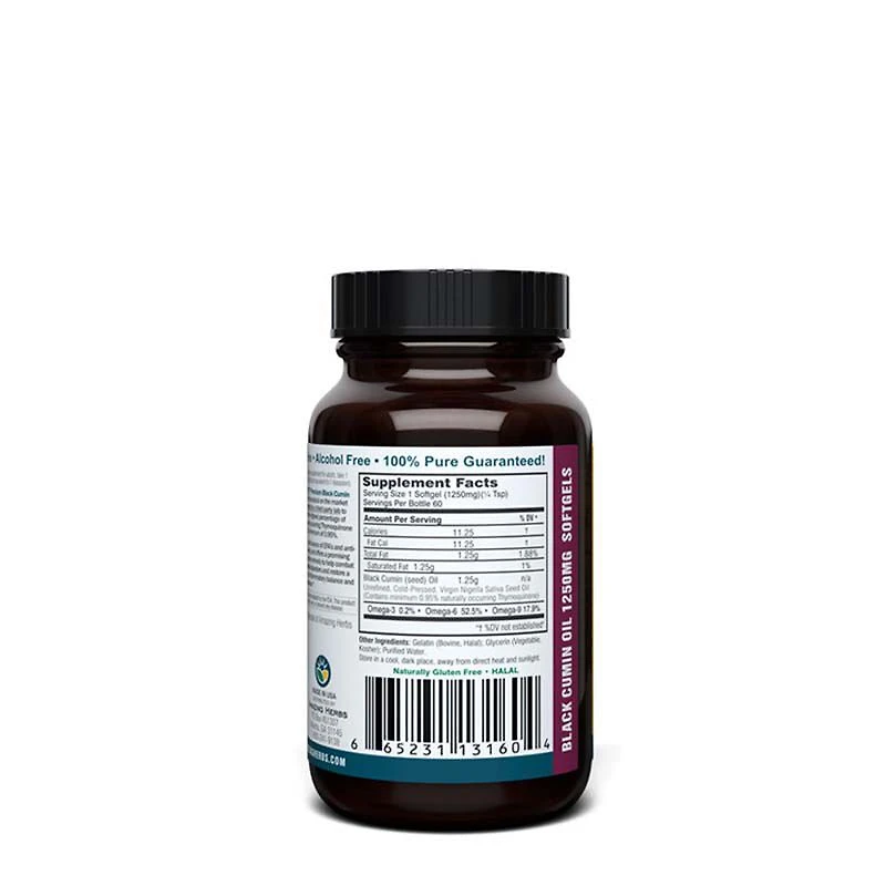 Black Seed™ 1250 mg. - 60 Softgels (60 Servings)