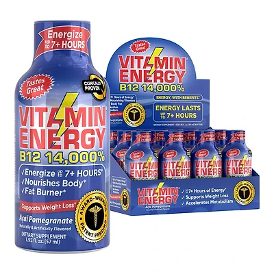 B12 14 -000% Supplement - Acai Pomegranate - 1.93 oz. (12 Bottles)