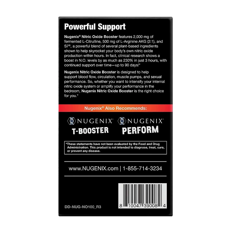Nitric Oxide Booster - 100 Capsules (25 Servings)