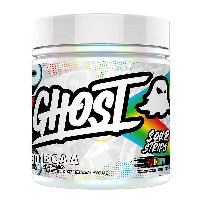 GHOST Bcaa Vegan - Sour Strips Rainbow (30 Servings)