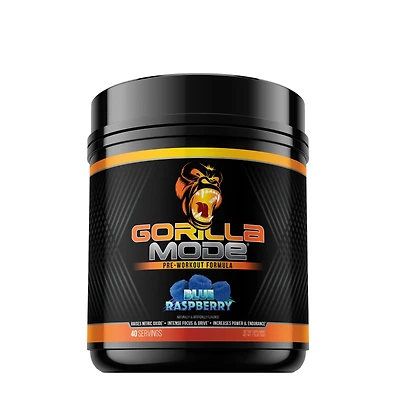 Gorilla Mind Mode Pre-Workout - Blue Raspberry (40 Servings)