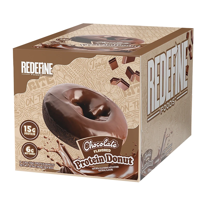 Redefine Foods Protein Donut - Chocolate (8 Donuts)