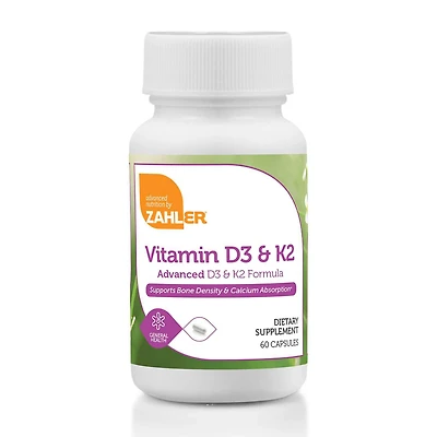 Vitamin D3 & K2 - 60 Capsules (60 Servings)