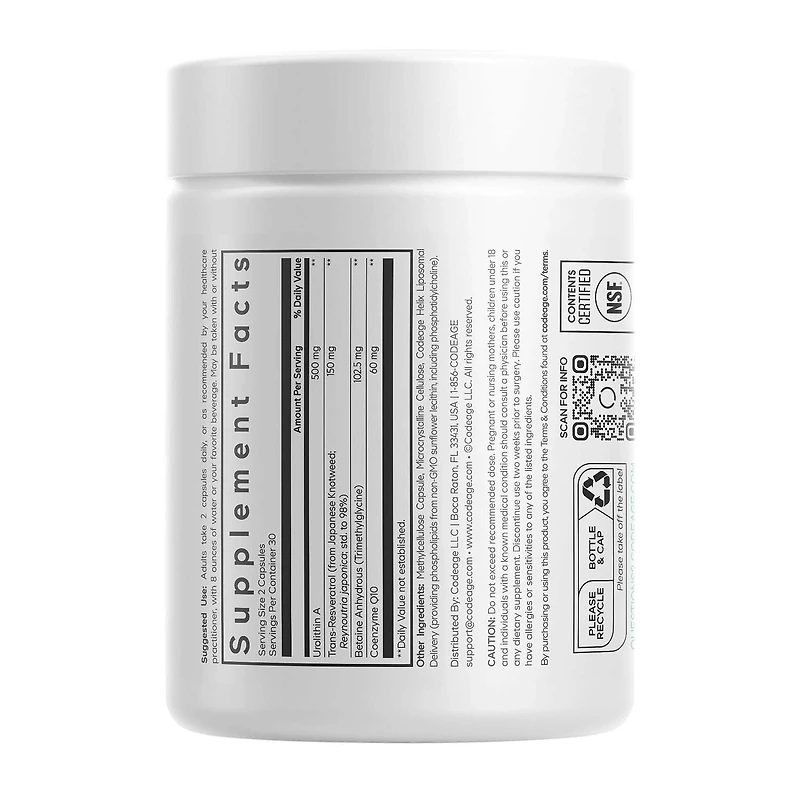 Liposomal Urolithin A - 60 Capsules (30 Servings)