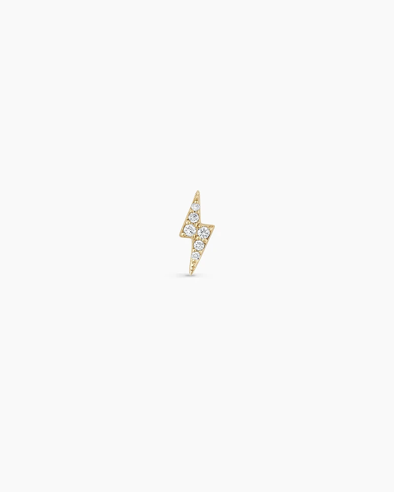 Diamond Lightning Single Stud