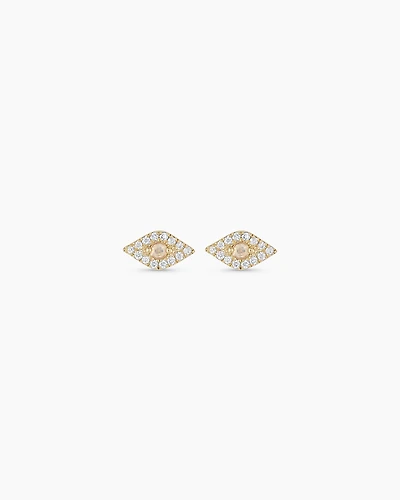 Diamond Evil Eye Studs