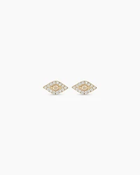 Diamond Evil Eye Studs