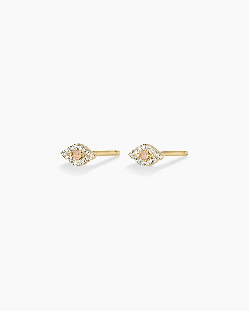 Diamond Evil Eye Studs