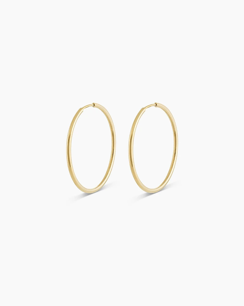 14k Gold Classic Hoops