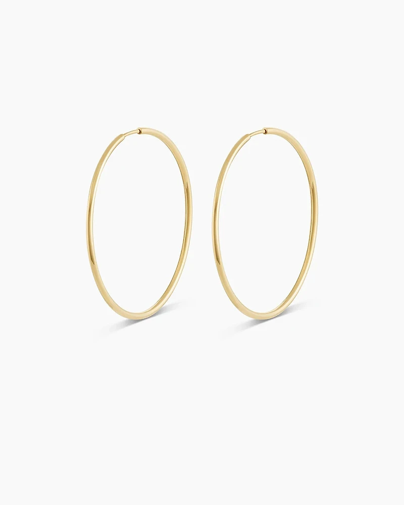 14k Gold Classic Hoops