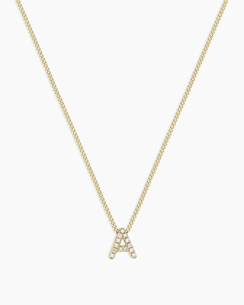 Diamond Alphabet Necklace