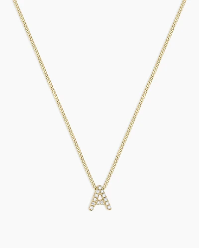 Diamond Alphabet Necklace