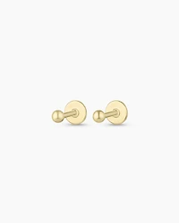14k Gold Newport Flat Back Studs