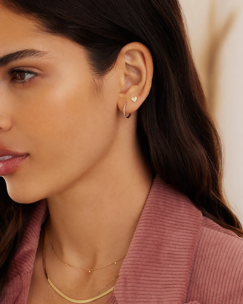 Diamond Pavé Single Huggie