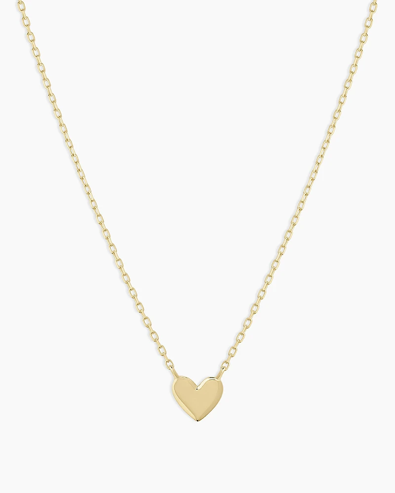 14k Gold Heart Mini Necklace